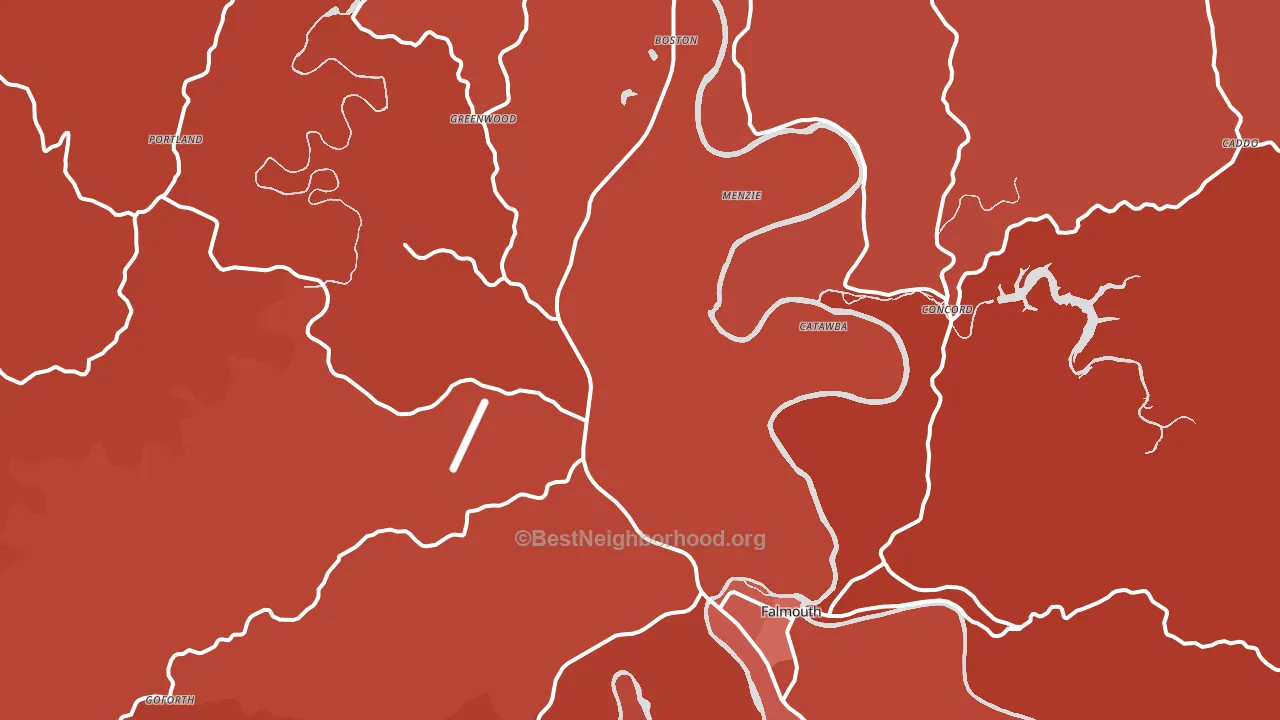 Pendleton County, KY block-group political-lean map