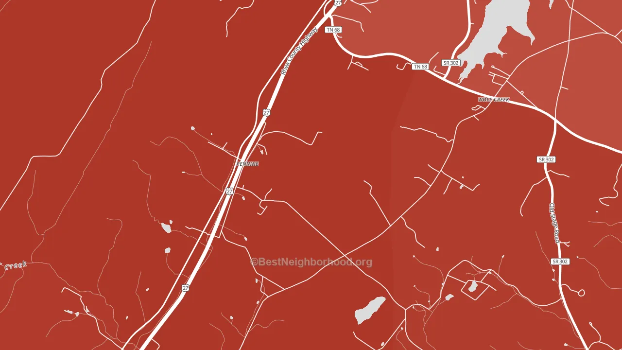 Pennine, TN block-group political-lean map