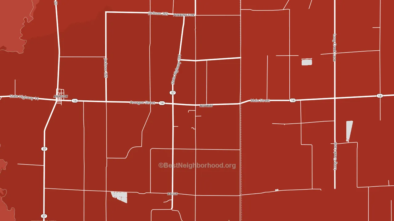 Pennington, AR block-group political-lean map