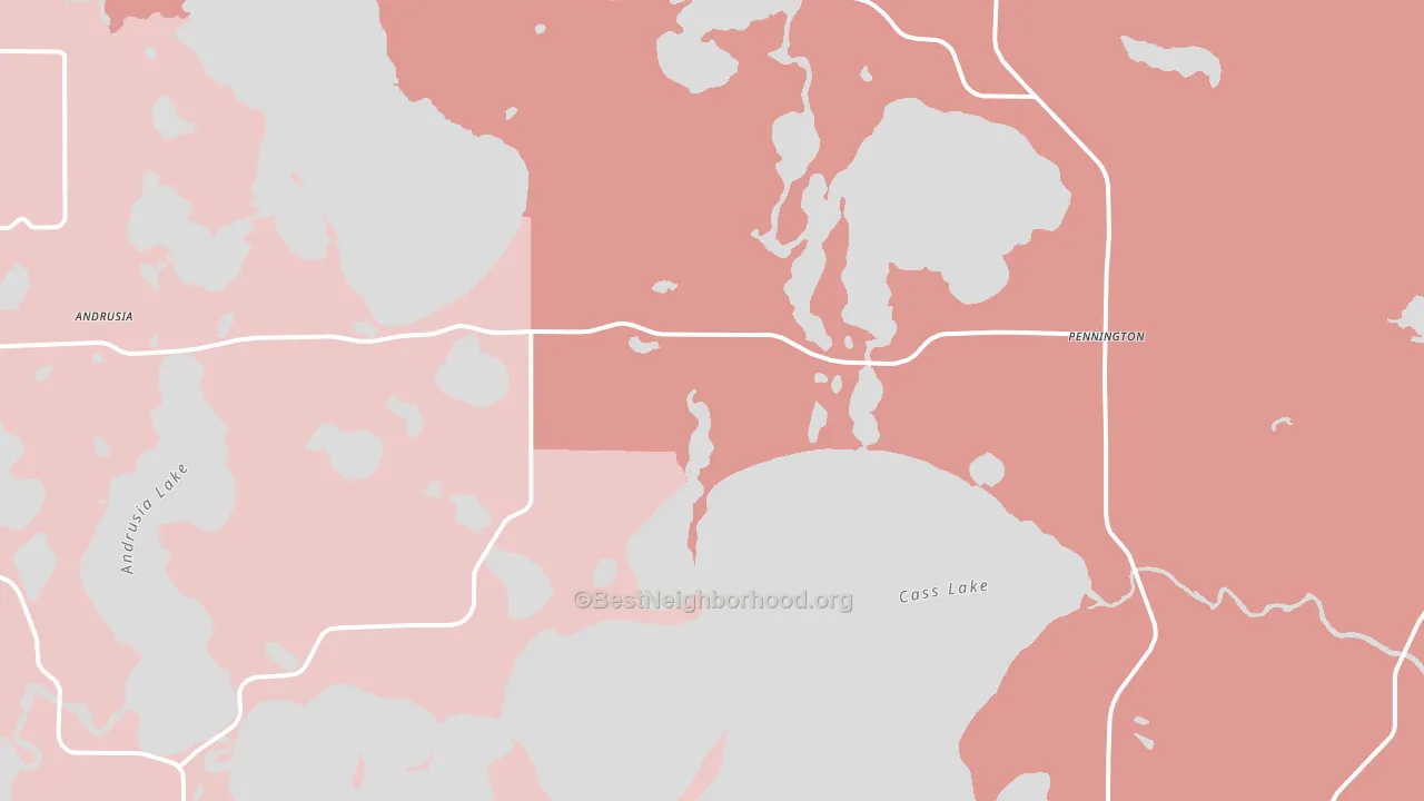 Pennington, MN block-group political-lean map