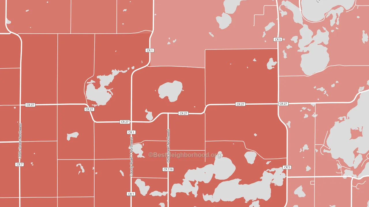 Pennock, MN block-group political-lean map