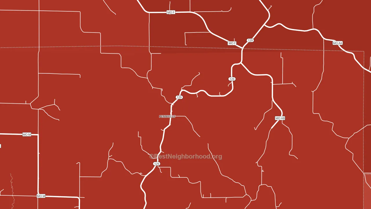Pennville, MO block-group political-lean map