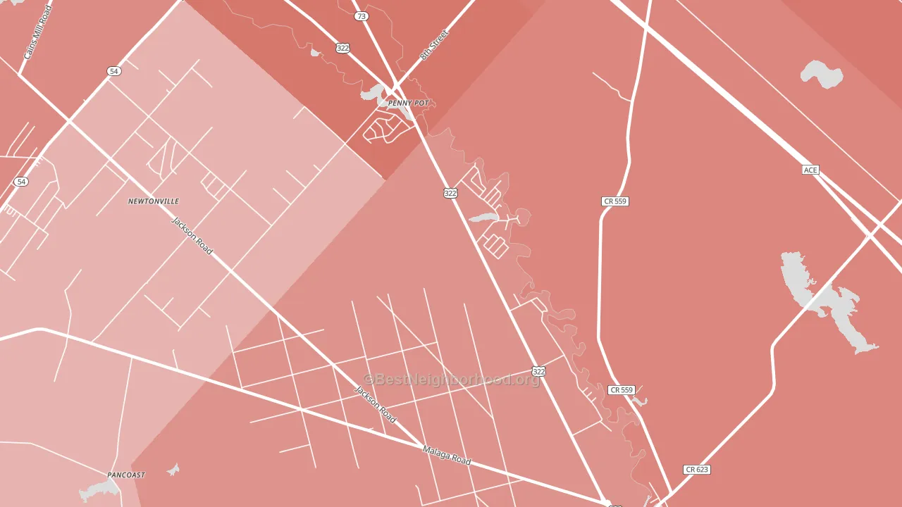 Penny Pot, NJ block-group political-lean map