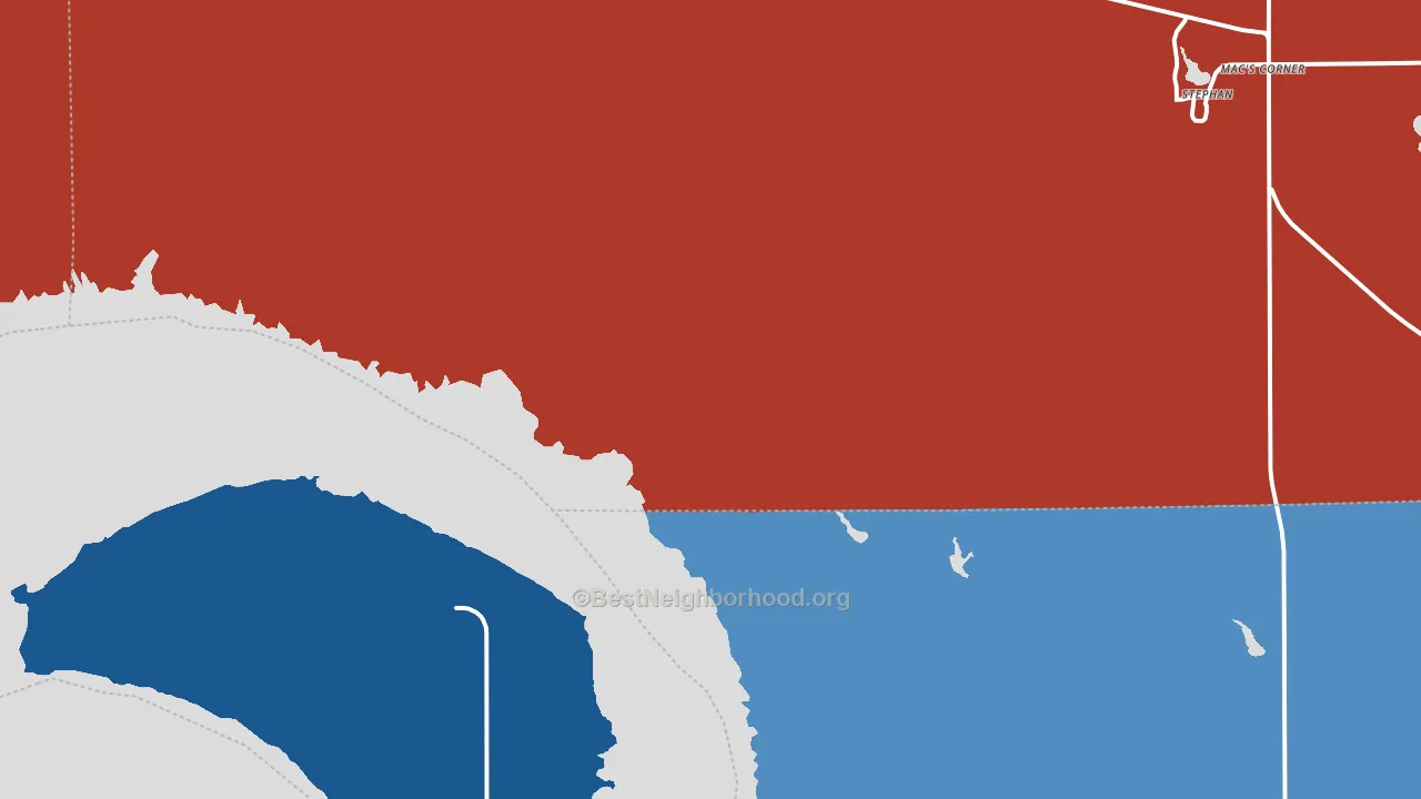 Peno, SD block-group political-lean map