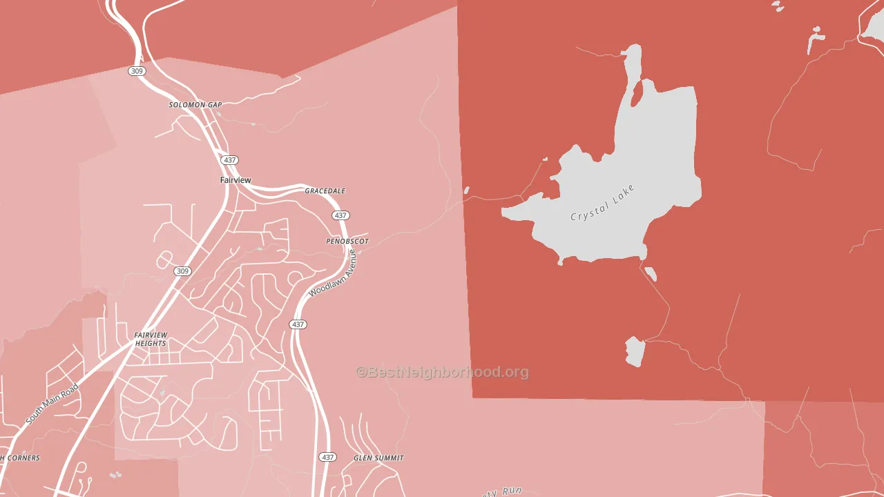 Penobscot, PA block-group political-lean map