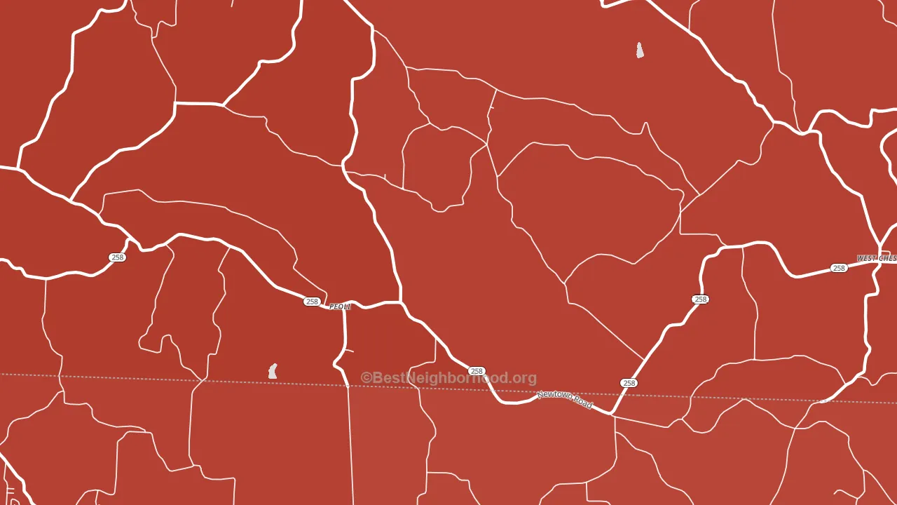 Peoli, OH block-group political-lean map