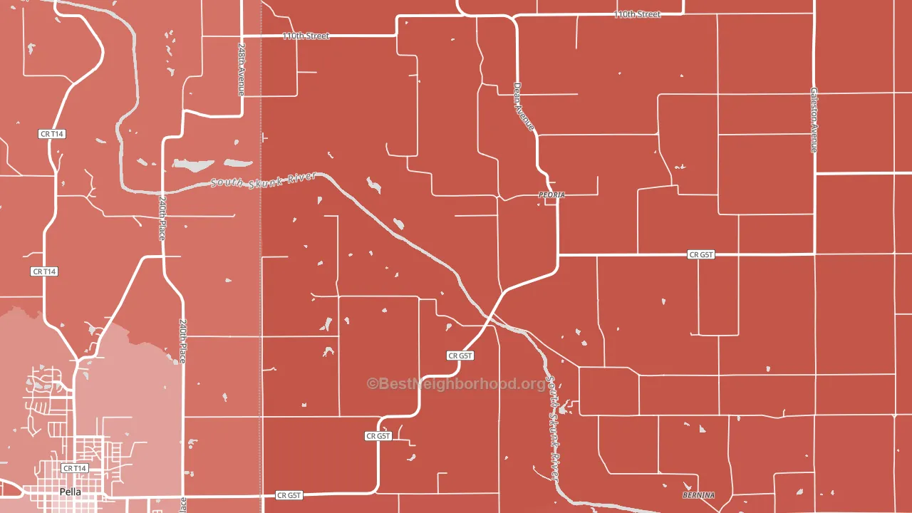 Peoria, IA block-group political-lean map