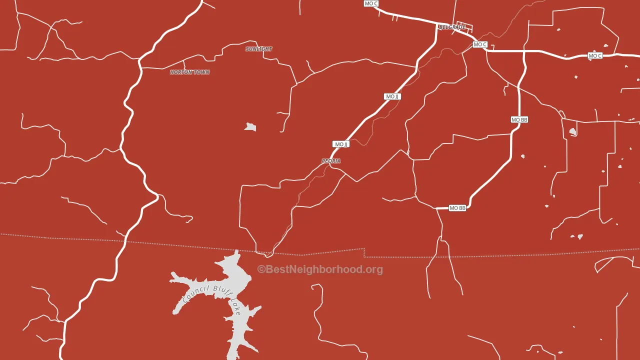 Peoria, MO block-group political-lean map