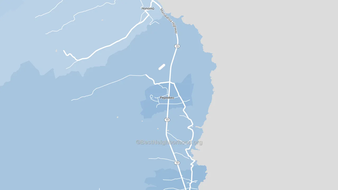 Pepeekeo, HI block-group political-lean map