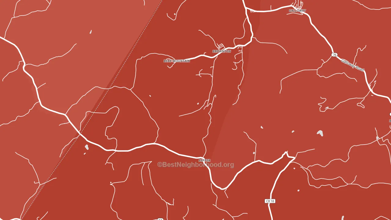 Pepper, WV block-group political-lean map