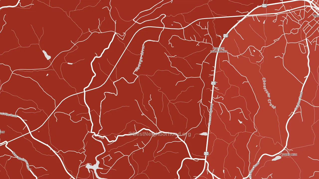 Percival Crossroads, SC block-group political-lean map