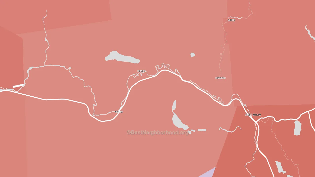 Percy, NH block-group political-lean map