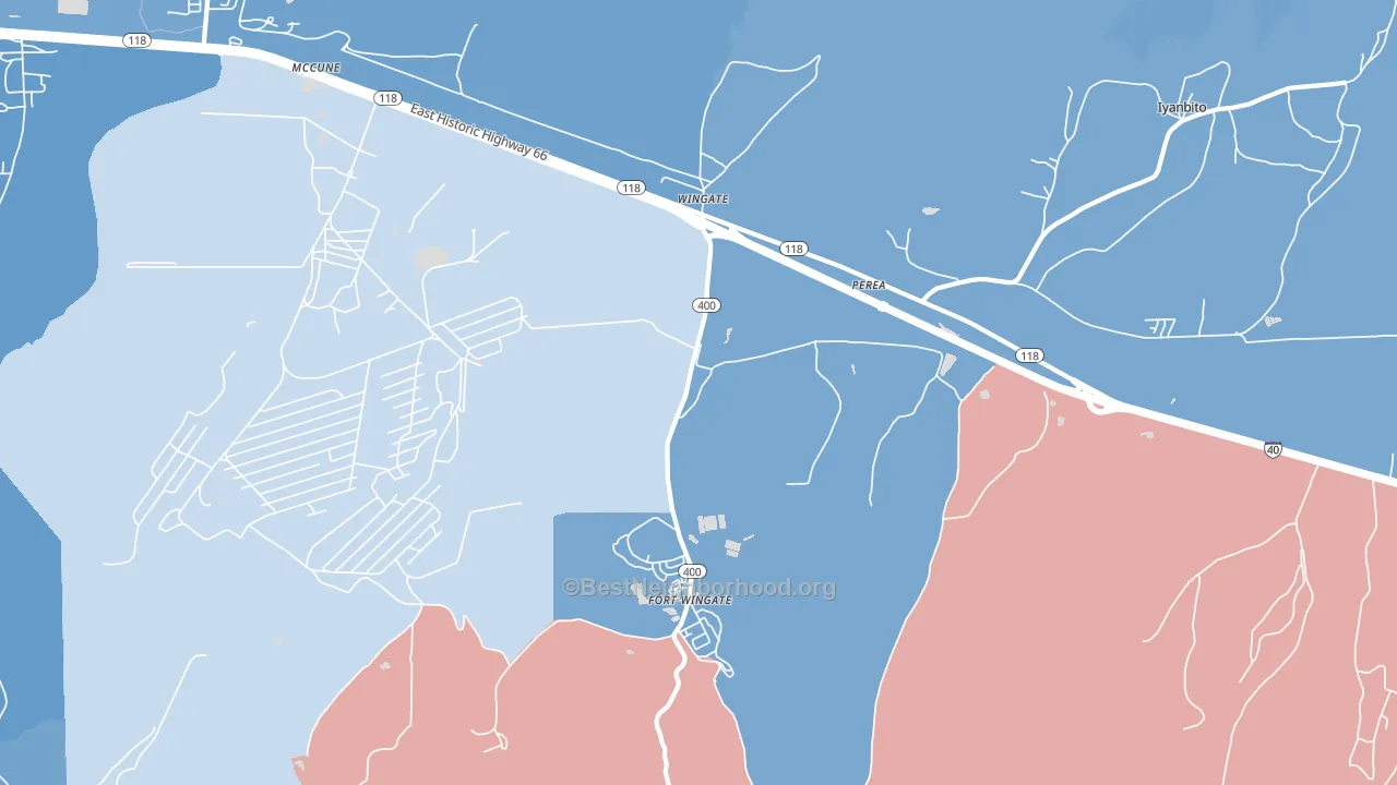 Perea, NM block-group political-lean map