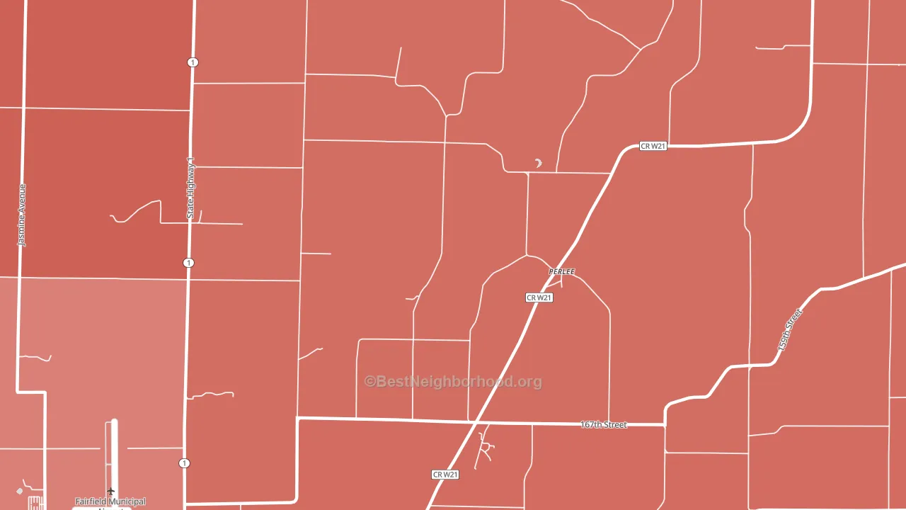Perlee, IA block-group political-lean map