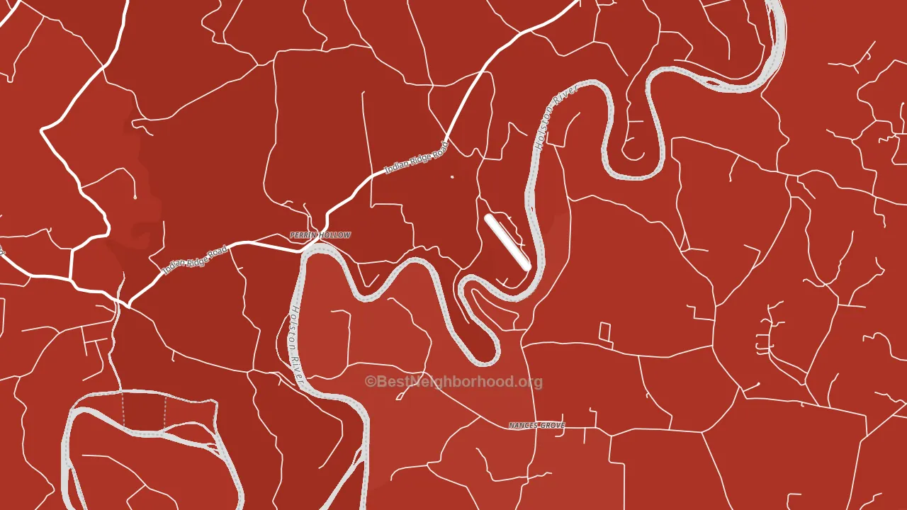 Perrin Hollow, TN block-group political-lean map