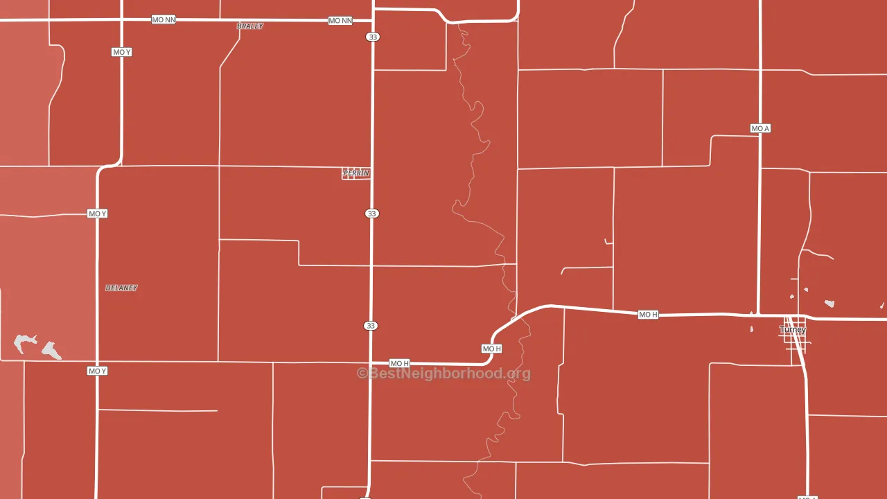 Perrin, MO block-group political-lean map