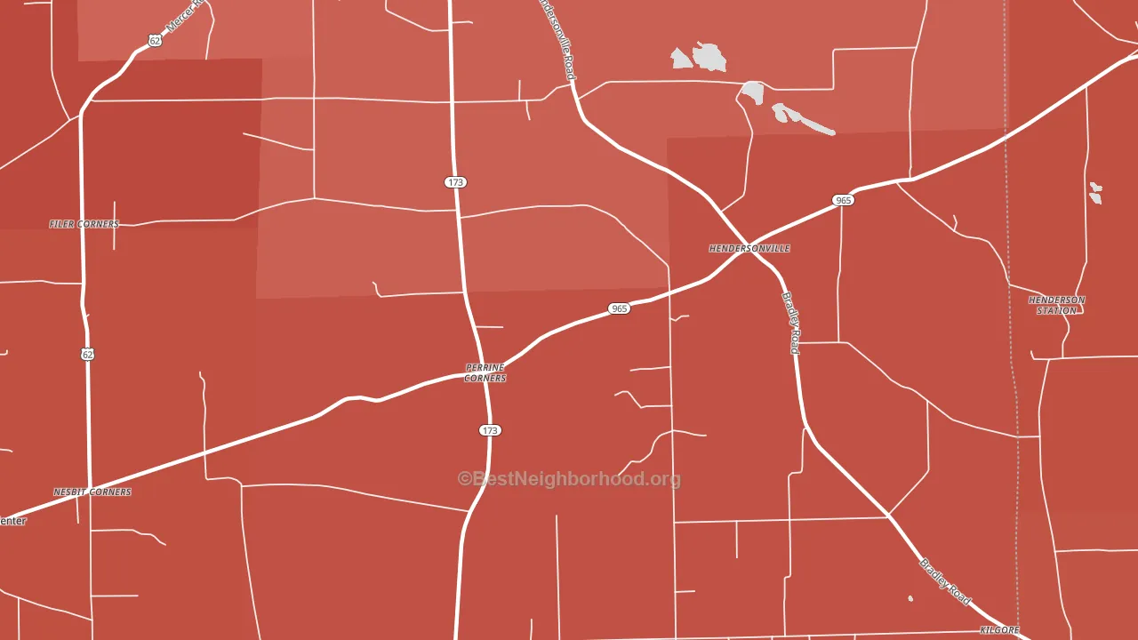 Perrine Corners, PA block-group political-lean map