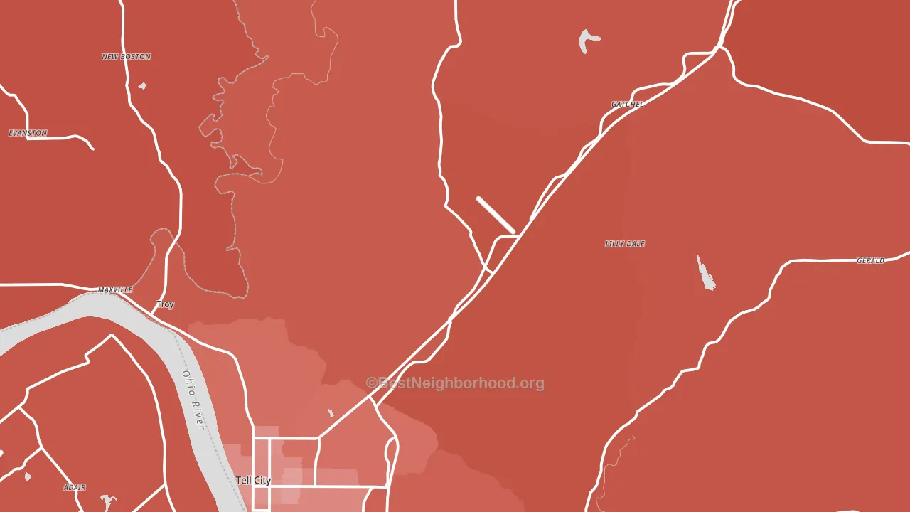 Perry County, IN block-group political-lean map