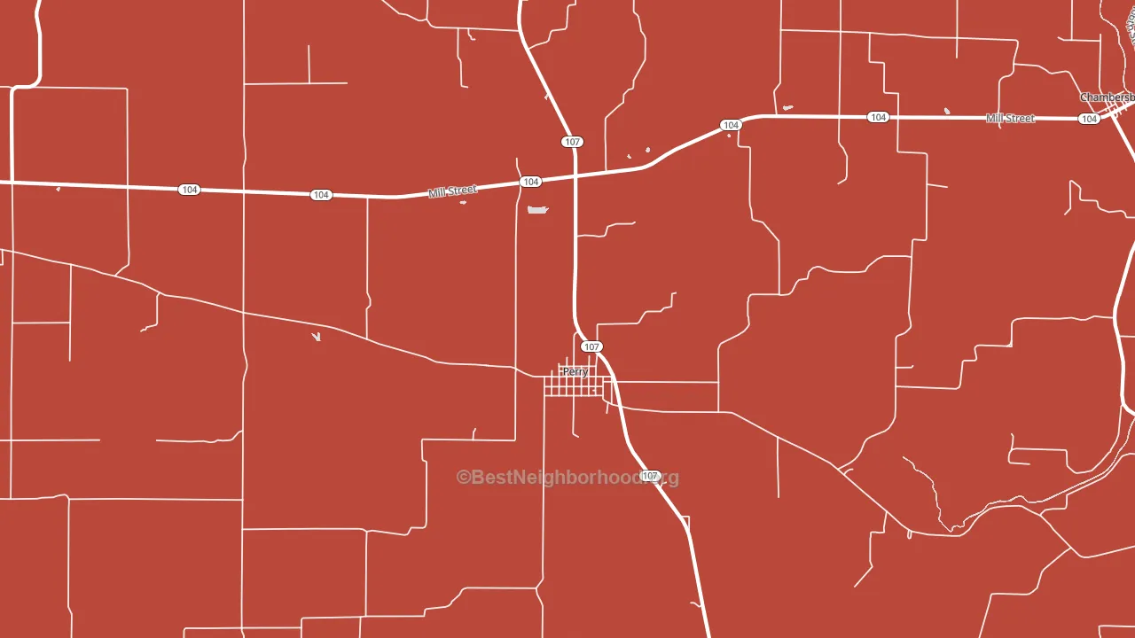 Perry, IL block-group political-lean map