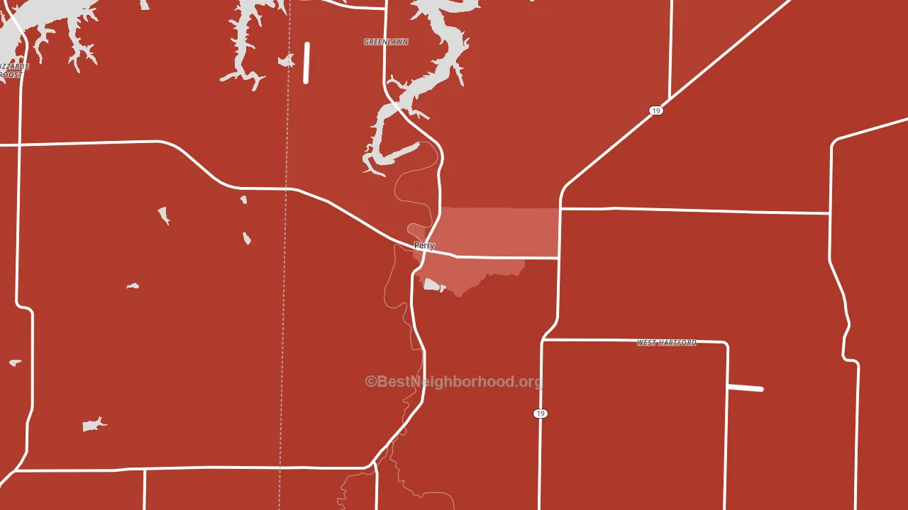 Perry, MO block-group political-lean map