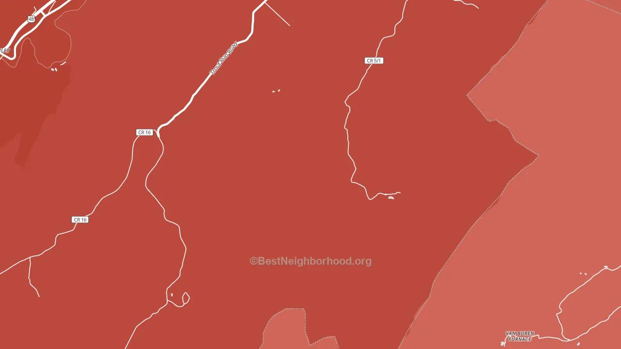 Perry, WV block-group political-lean map