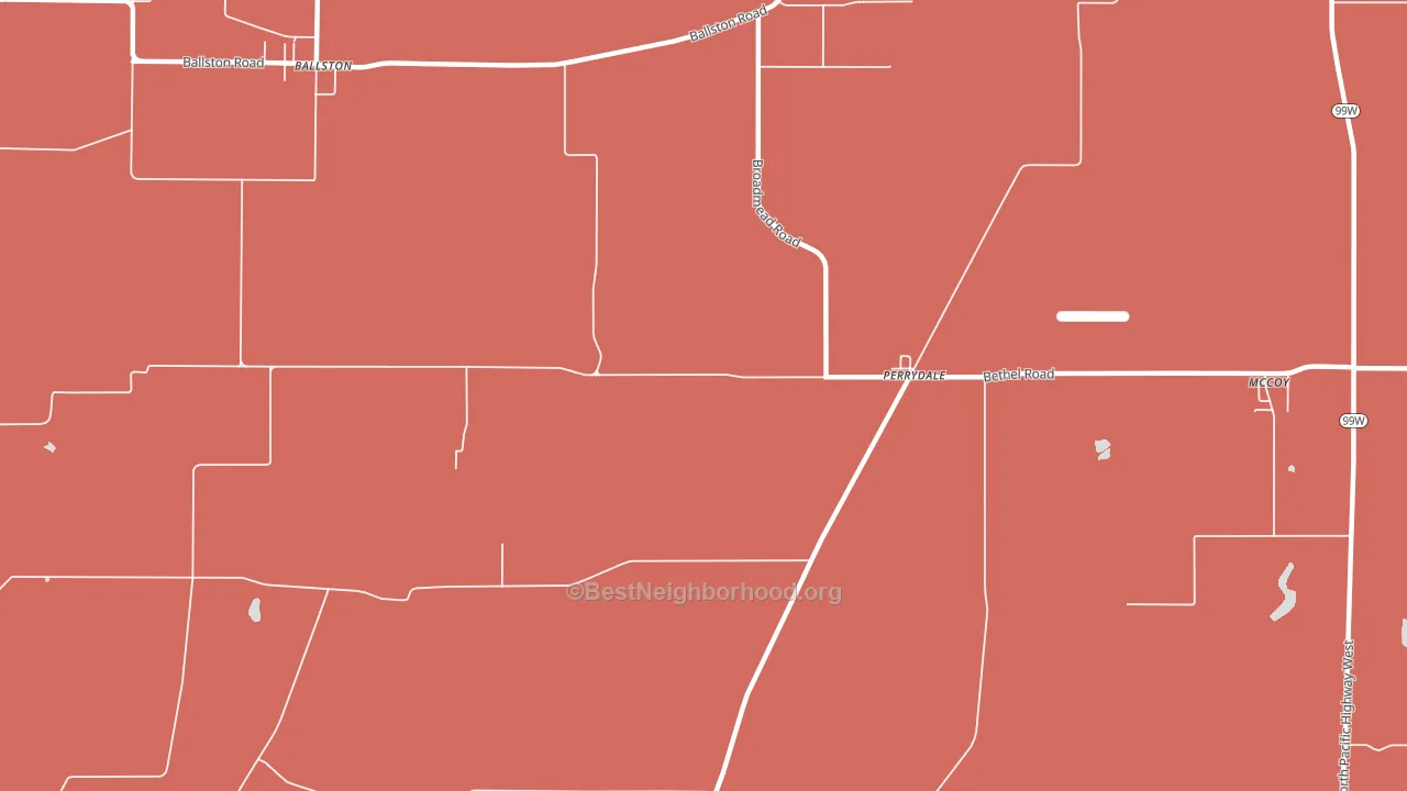 Perrydale, OR block-group political-lean map