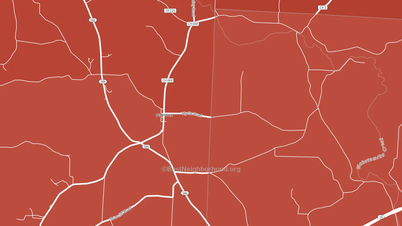 Perryton, OH block-group political-lean map