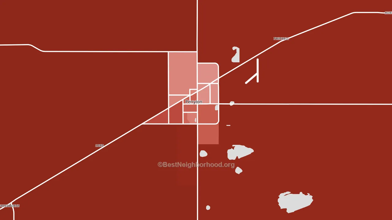 Perryton, TX block-group political-lean map