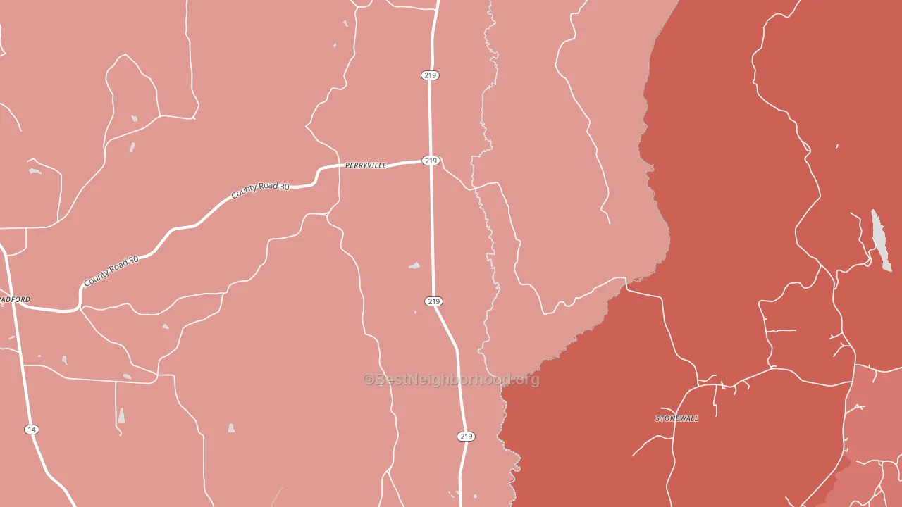 Perryville, AL block-group political-lean map