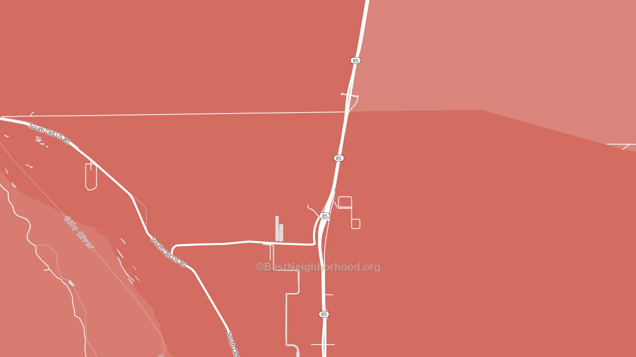 Perryville, AZ block-group political-lean map