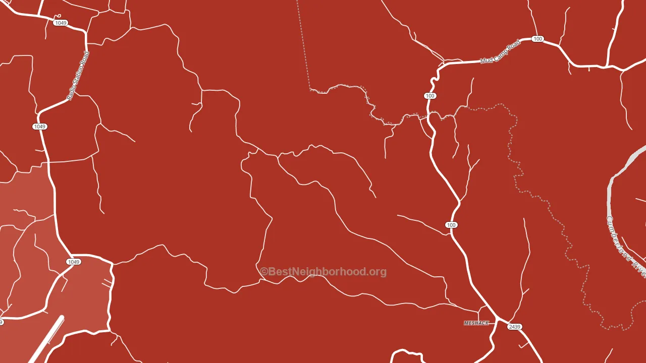 Persimmon, KY block-group political-lean map