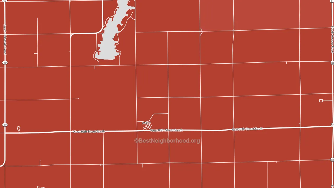 Perth, KS block-group political-lean map
