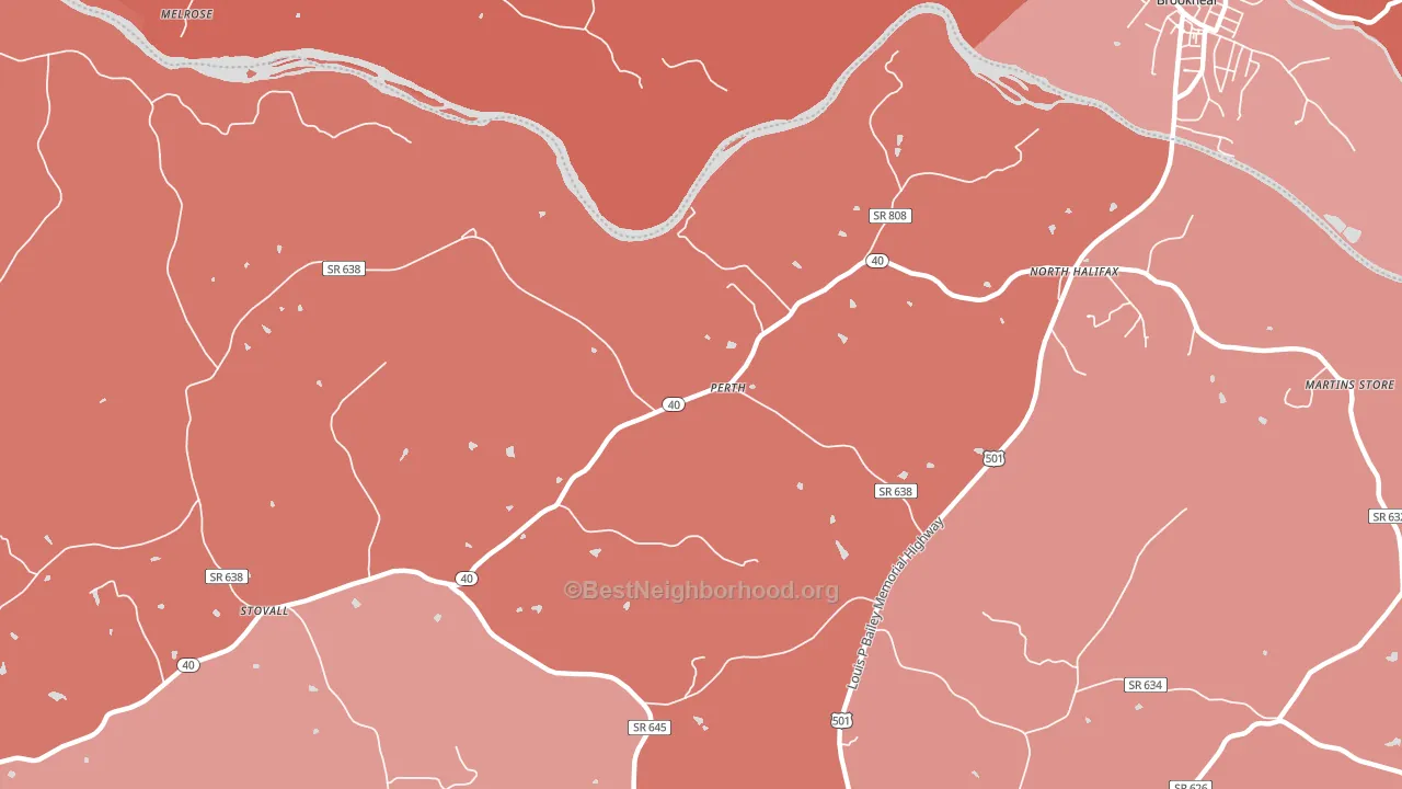 Perth, VA block-group political-lean map