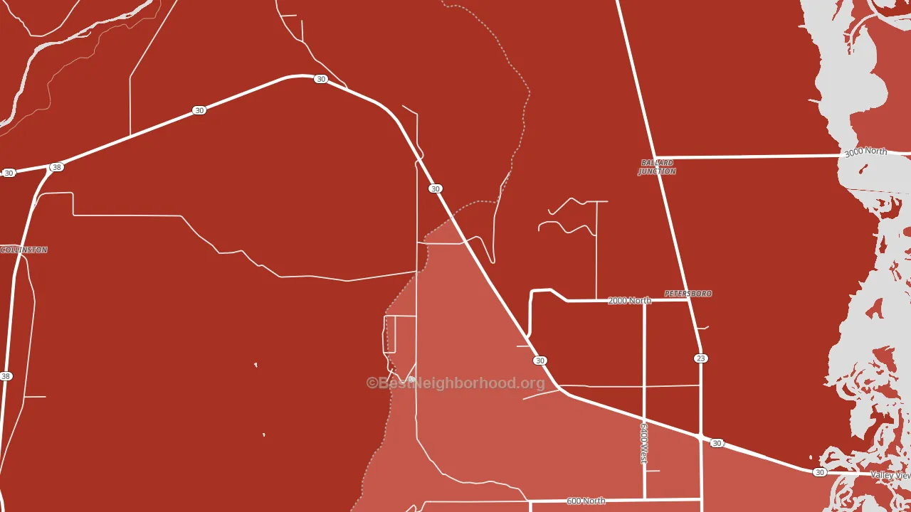 Peter, UT block-group political-lean map