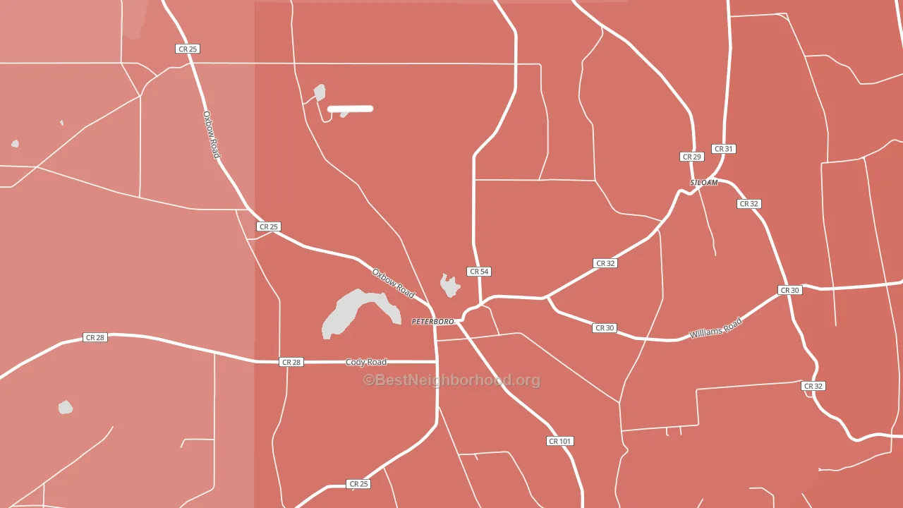 Peterboro, NY block-group political-lean map
