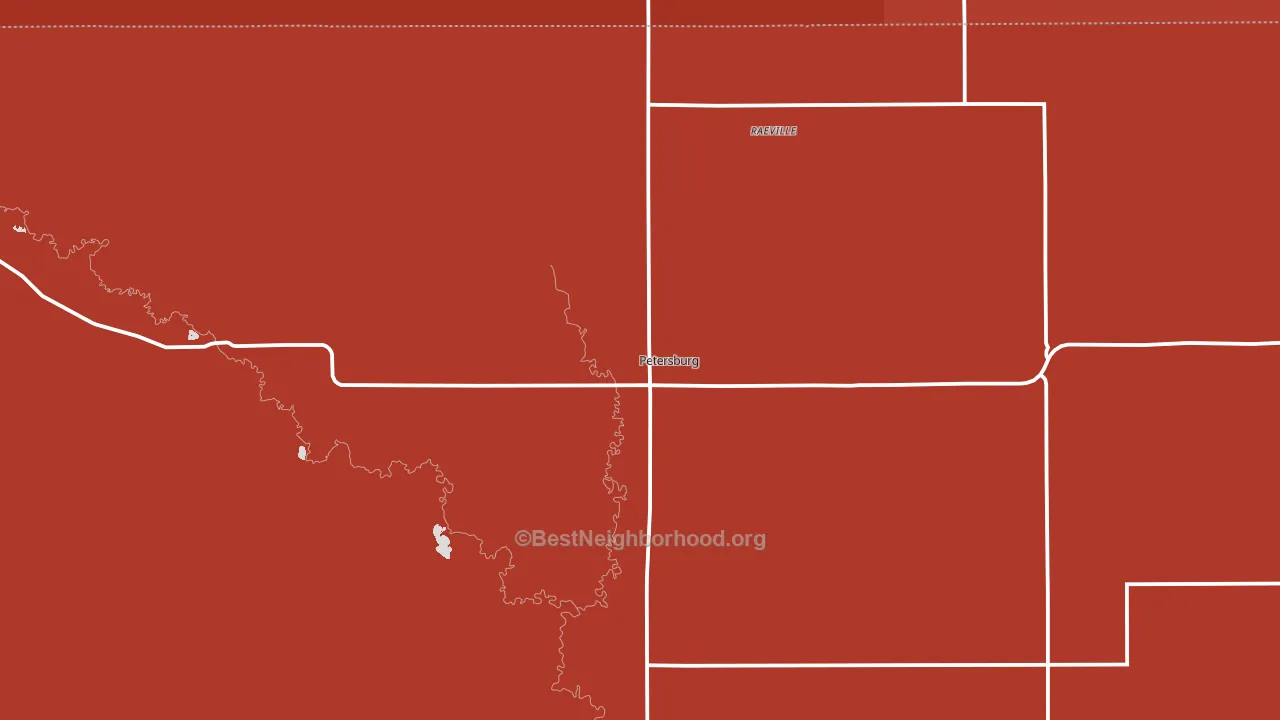 Petersburg, NE block-group political-lean map