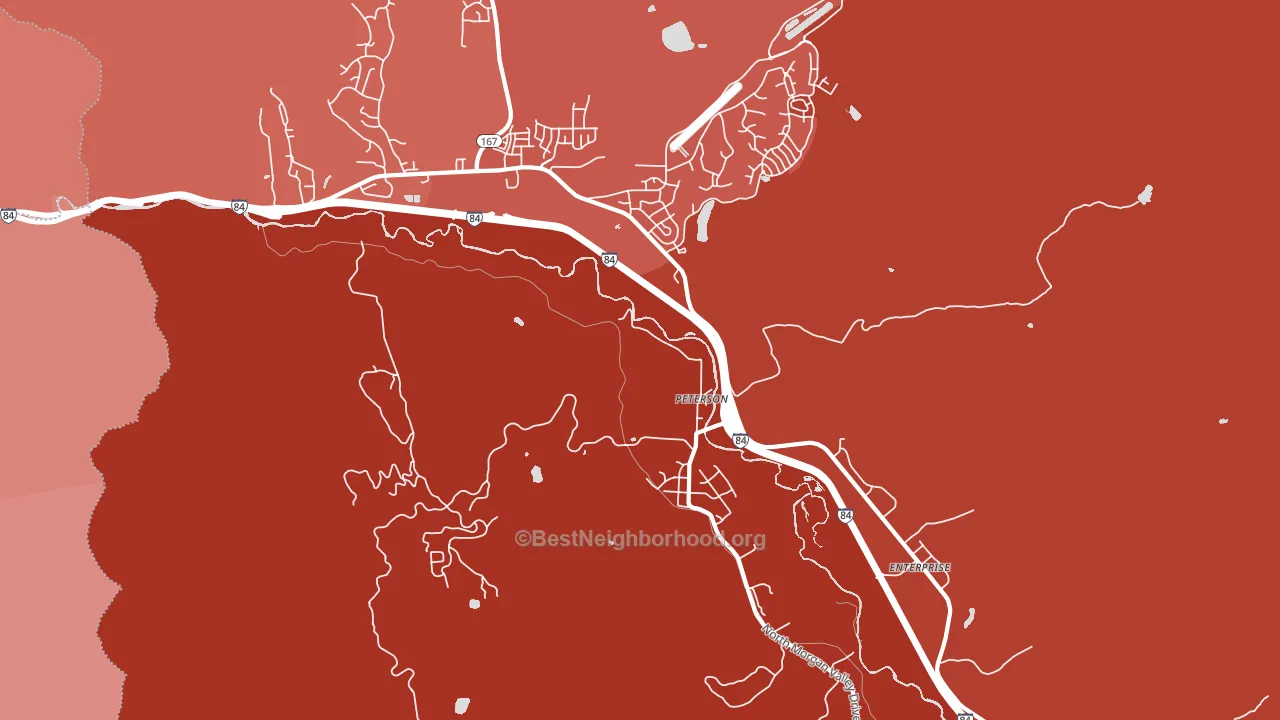 Peterson, UT block-group political-lean map