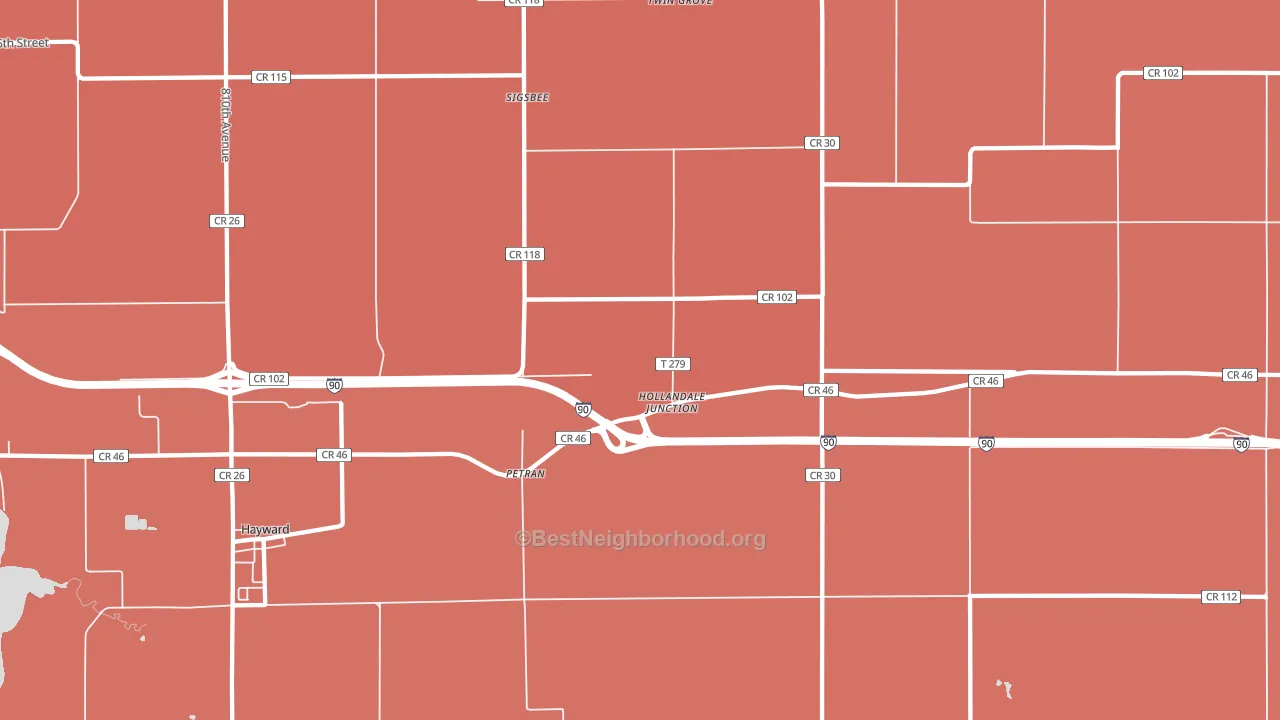 Petran, MN block-group political-lean map