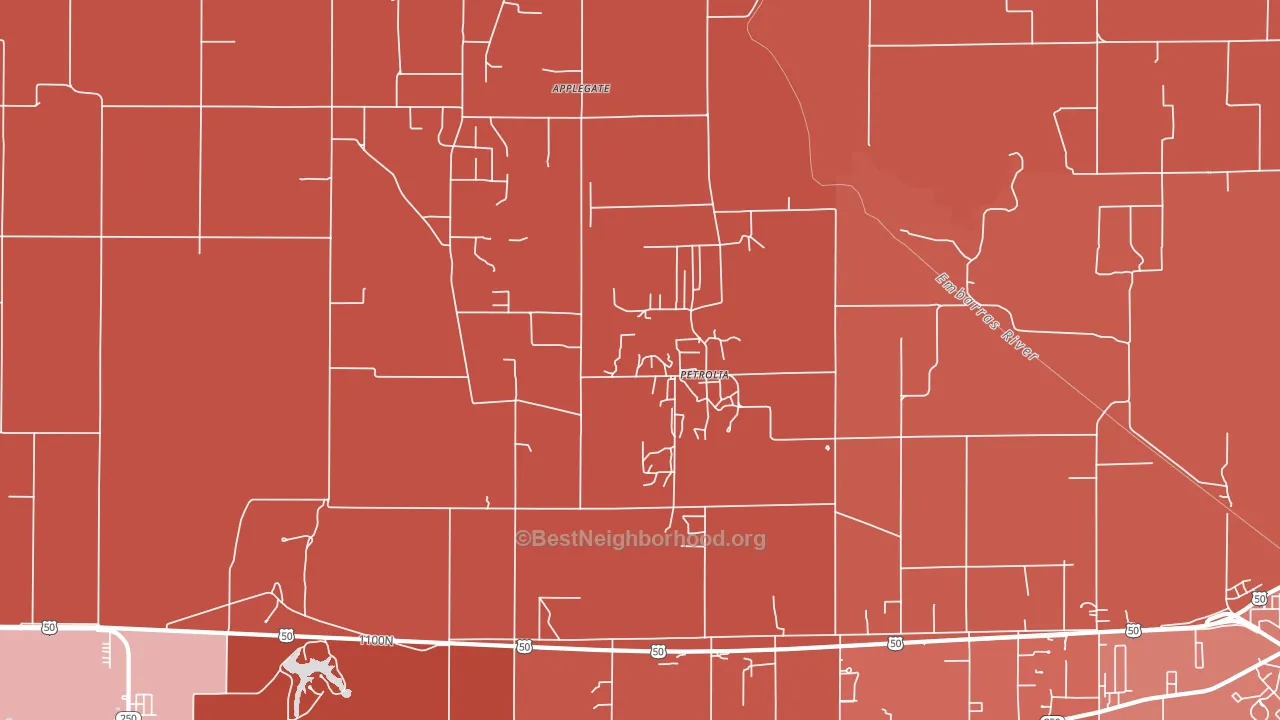 Petrolia, IL block-group political-lean map