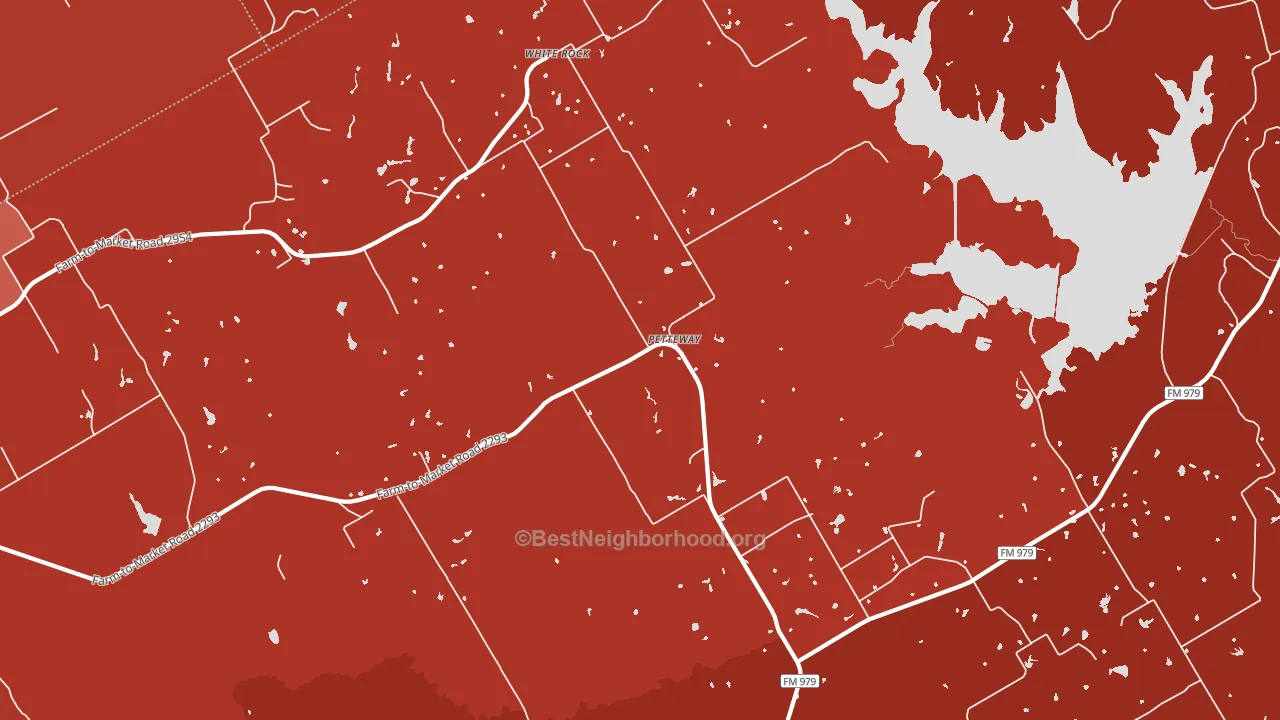 Petteway, TX block-group political-lean map