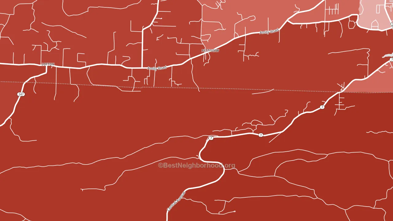 Pettyview, AR block-group political-lean map