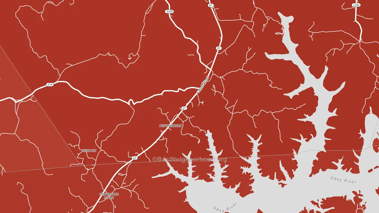 Peytonsburg, KY block-group political-lean map