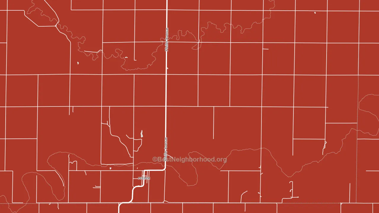 Pfeifer, KS block-group political-lean map