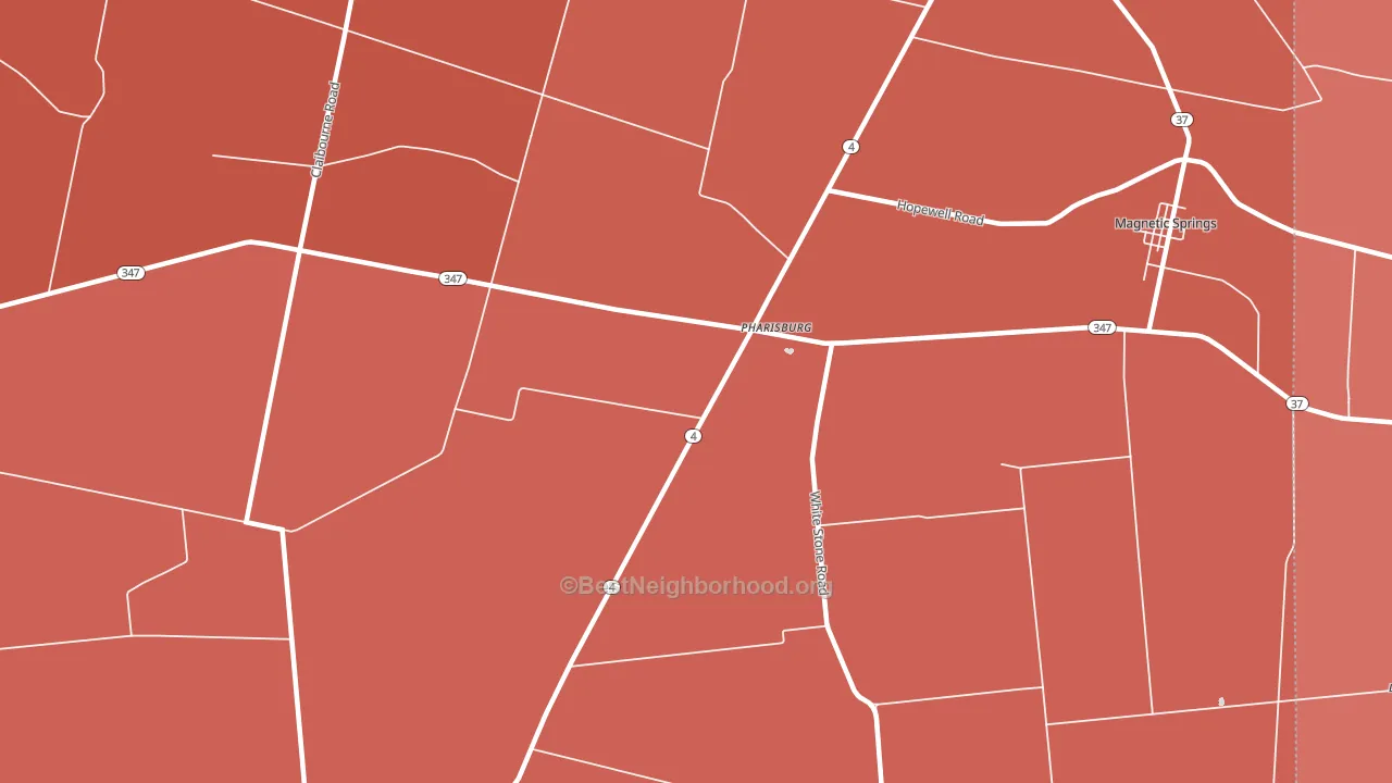 Pharisburg, OH block-group political-lean map