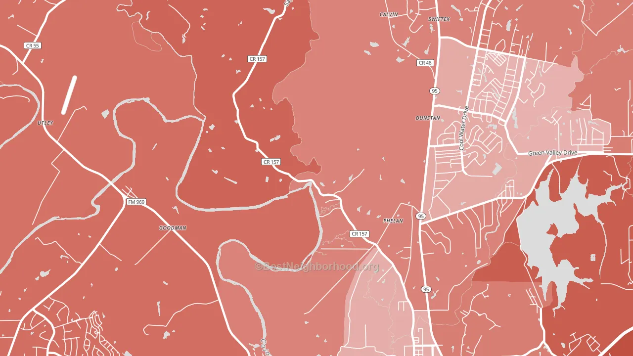 Phelan, TX block-group political-lean map
