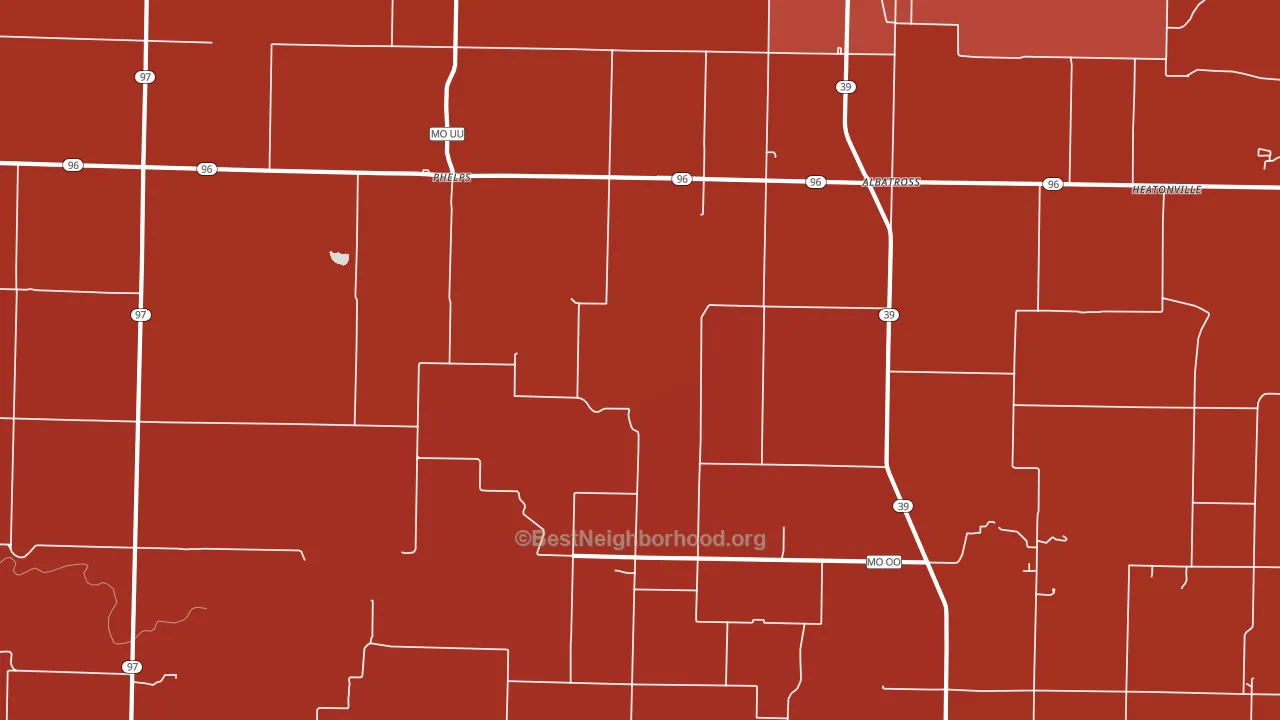 Phelps, MO block-group political-lean map