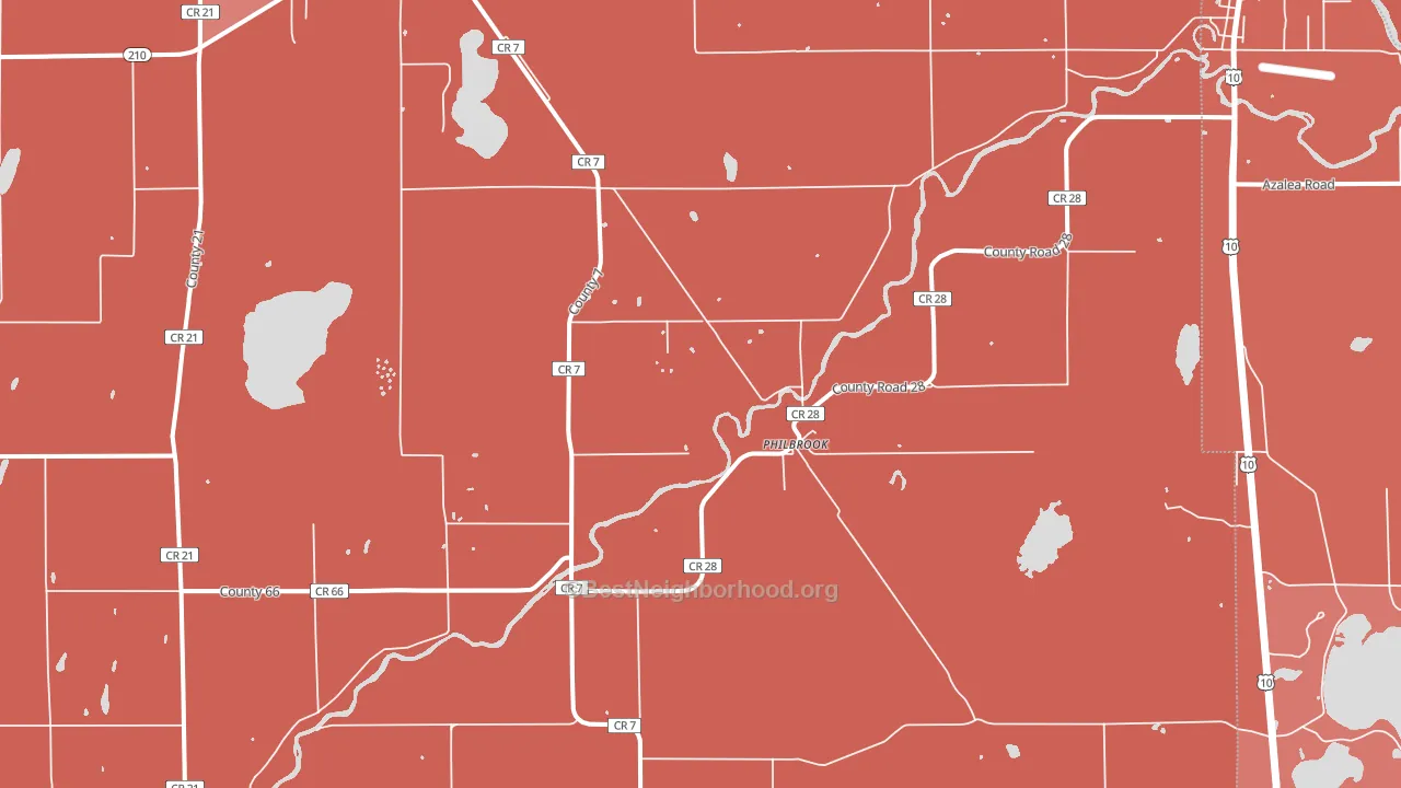 Philbrook, MN block-group political-lean map