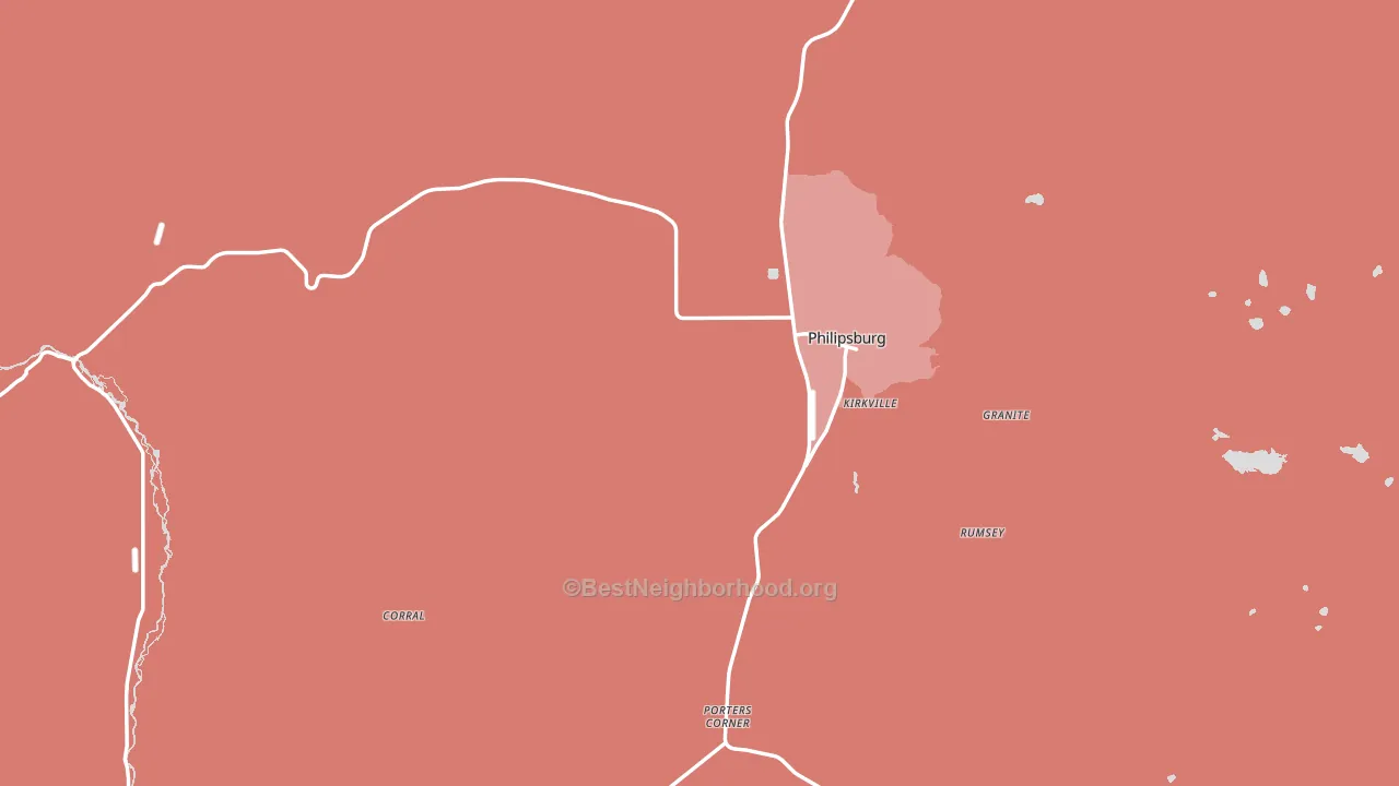 Philipsburg, MT block-group political-lean map