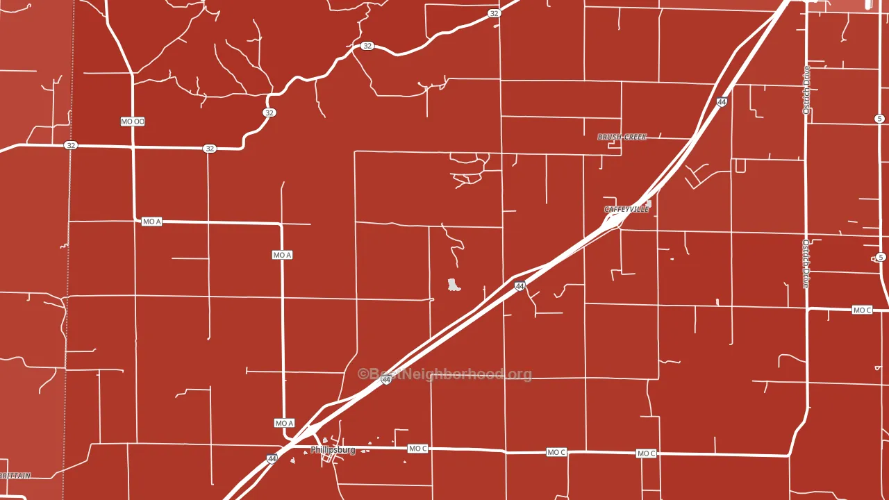 Phillipsburg, MO block-group political-lean map