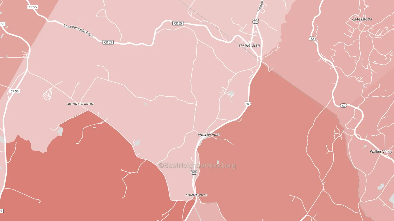 Phillipsport, NY block-group political-lean map